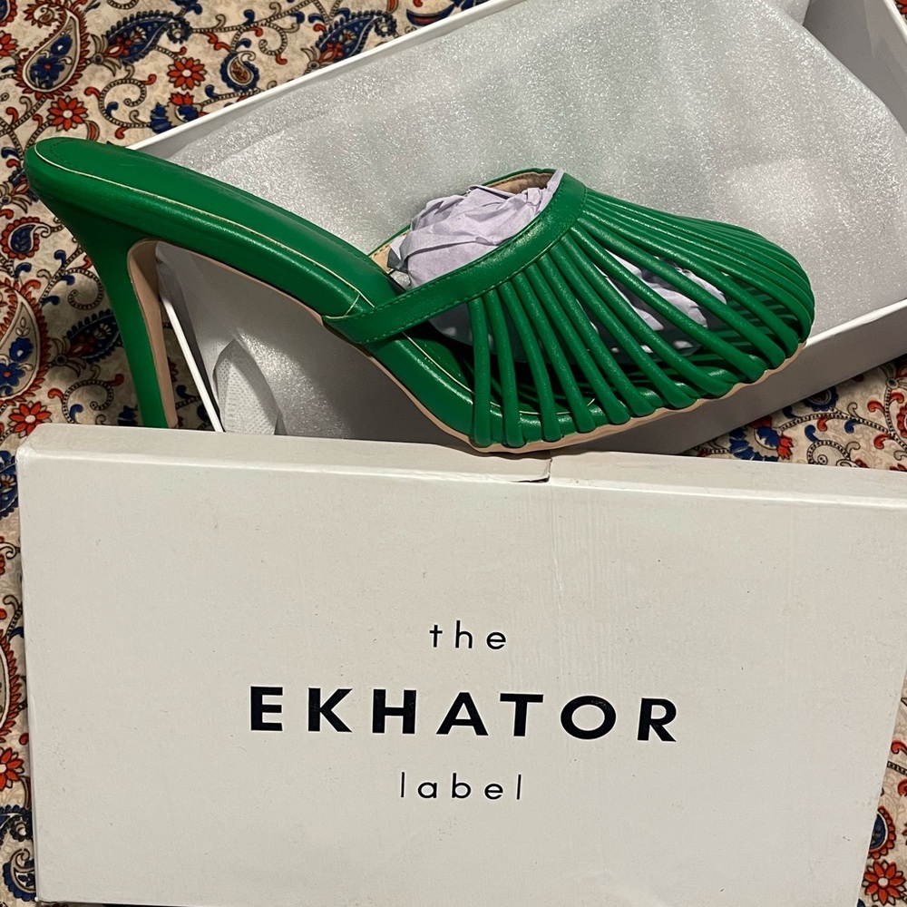 Green Lottie Basket Heels